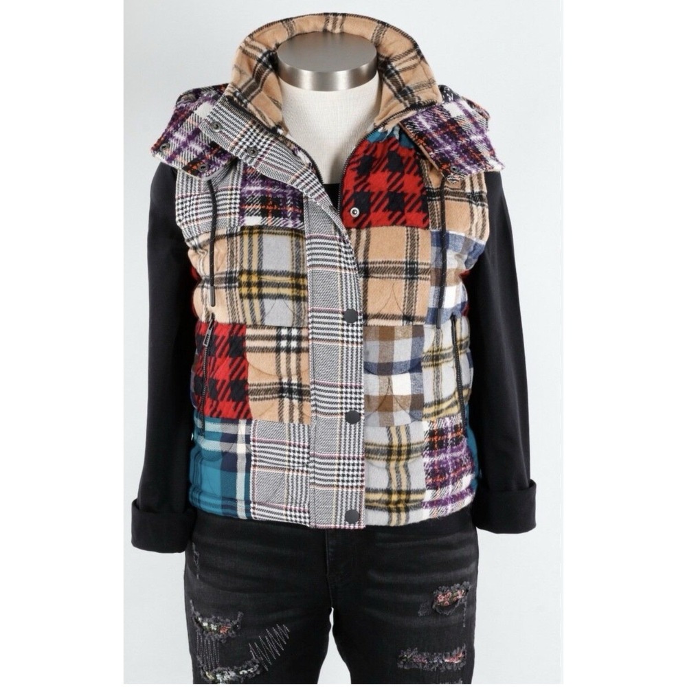 NWT Desigual Jacket Vest Patchwork Vest "Padded Copenhague" Size XS Quilted
